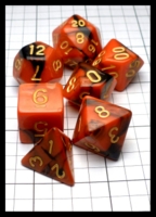 Dice : Dice - Dice Sets - Unknown Chinese Orange Swirl and Gold - eBay Aug 2016